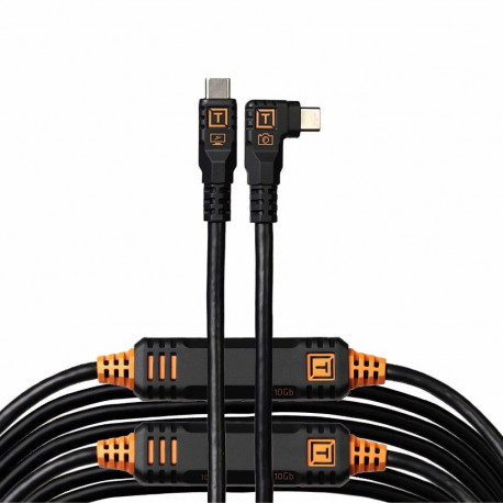 TetherPro Optima 10G USB-C, 9.4m, sirge täisnurkne, must