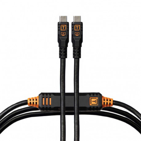 TetherPro Optima 10G USB-C, 4.6m, sirge, must