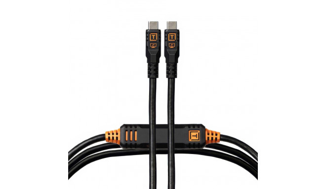 TetherPro Optima 10G USB-C, 4.6m, sirge, must