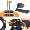 LeverLock & Cable Kit, Optima, 9.2m, Straight to Right, Orange