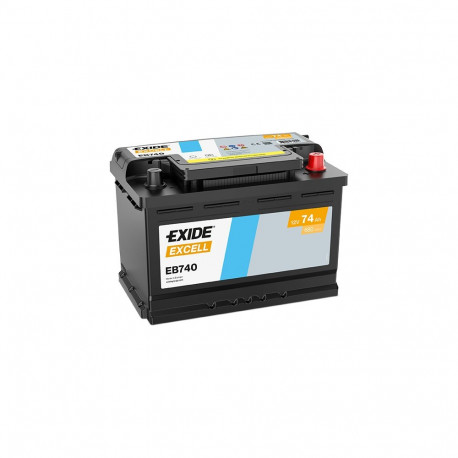 Exide Excell 74Ah 680A 278x175x190-+