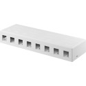 Keystone empty box for 8x Keystone with easy snap-on assembly