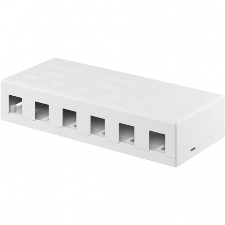 Keystone empty box for 6x Keystone with easy snap-on assembly