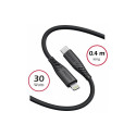 Swissten Soft Silicone USB-C - Lightning 30W Data and Charging Cable 0.4m