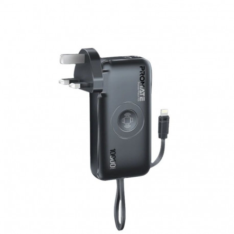 Promate PowerPack-10i Charger Power Bank 22W / 10000mAh / USB-C / QC3.0 / iWatch 2,5W / 220V EU/US/U