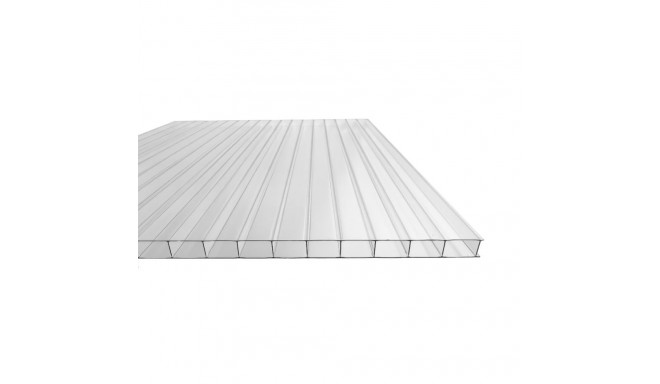 Šiltnamio daugiasienis lakštas / skaidrus polikarbonatas 2100x6000mm - 6mm, 6vnt.