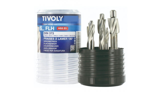 Counterbores set 6-18mm, HSS-E5, 180°