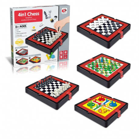 Lauamäng 4in1 vahetatavate plaatidega