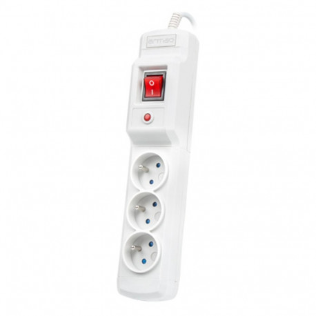 Armac surge protector Multi 3 outlets 5m, grey