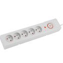 SURGE PROTECTOR ARMAC Z5 5M 5X FRENCH OUTLETS 10A CABLE ORGANIZER GREY