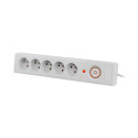 SURGE PROTECTOR ARMAC Z5 5M 5X FRENCH OUTLETS 10A CABLE ORGANIZER GREY