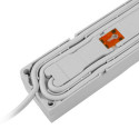 SURGE PROTECTOR ARMAC Z5 1.5M 5X FRENCH OUTLETS 10A CABLE ORGANIZER GREY