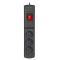 SURGE PROTECTOR ARMAC MULTI M3 1.5M 3X FRENCH OUTLETS BLACK