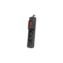 SURGE PROTECTOR ARMAC MULTI M3 5M 3X FRENCH OUTLETS BLACK