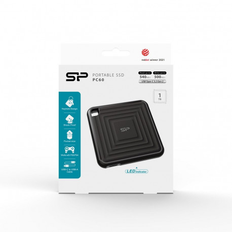 Silicon Power Portable SSD 1TB , 540MB/s Black