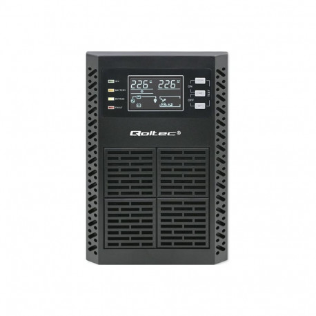 QOLTEC 52281 katkematu toiteallikas UPS / 2kVA / 2000W / võimsustegur 1.0 / LCD / EPO / USB / online