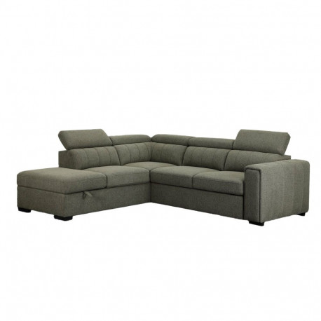 Corner sofa bed ODELIA-2 LC, light green