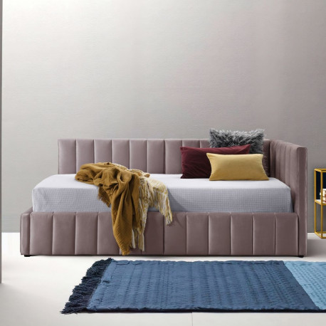 Bed JASPER 90x200cm, mauve rose