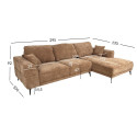 Nurgadiivan OLIVIA PN 295x104/170xH92cm, beež