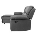 Nurgadiivan BERIT VN manuaalne recliner 214x160/95xH98cm, tumehall