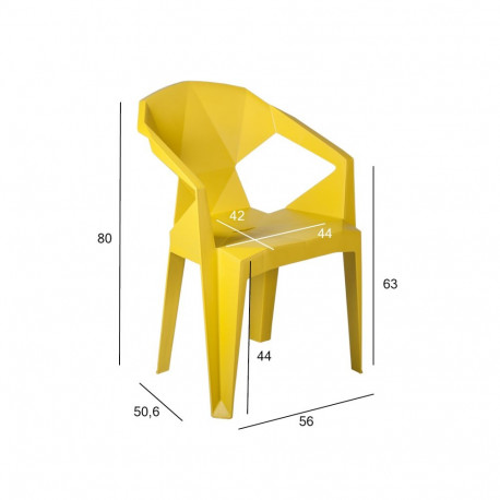 Tool MUZE 56x50,6xH80cm, sinepikollane plastik