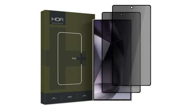 Privaatsusfiltriga kaitseklaas Hofi Galaxy S25 Ultra Privacy Pro+, must, 2tk
