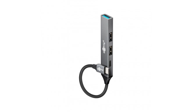 USB jagaja GOOBAY USB-C - 1 x USB-C / 3 x USB-A (USB3.2)
