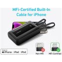 Akupank Anker 20000mAh, 30W, USB-C + Lightning kaabel, must