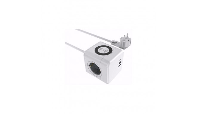 Voolukaabel Microconnect Power Cube, 3 x Schuko / USB-C / USB-A / QI