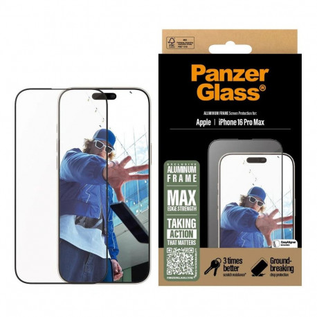 Kaitseklaas PanzerGlass iPhone 16 Pro Max Alumiinium raam UWF