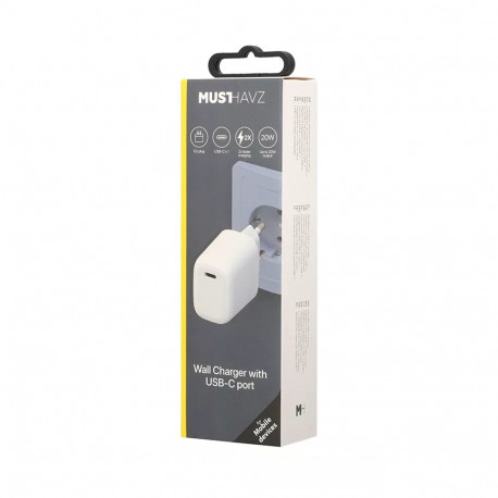 Travel Charger 20W USB-C By Musthavz White