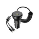 60W Baseus USB-C car charger + Lightning cable (Black)