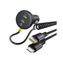 60W Baseus USB-C car charger + Lightning cable (Black)