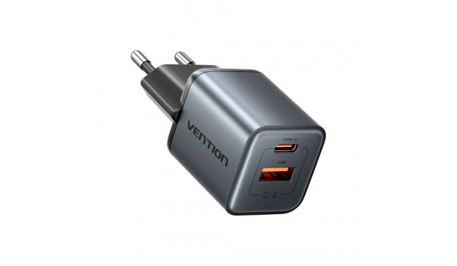 GaN Vention USB-C + USB-A 30W Charger (Gray)