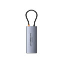 Hub 6in1 Baseus Metal Gleam 2 Series, USB-C to 2xUSB 3.0 +USB-C + HDMI + USB-C PD + Ethernet RJ45