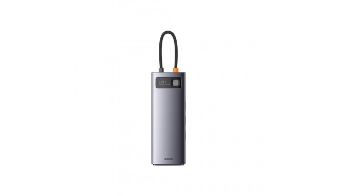 Hub 9in1 Baseus Metal Gleam Series, USB-C to 2x USB 3.0 + 2x HDMI + USB 2.0 + USB-C PD + Ethernet RJ