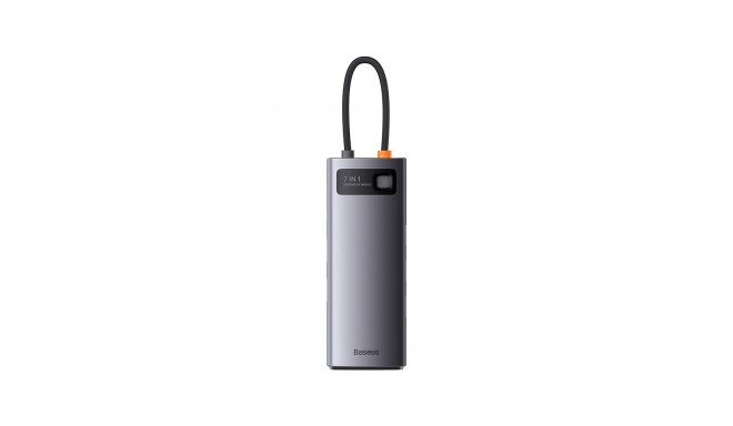 Hub 7in1 Baseus Metal Gleam Series, USB-C to 3x USB 3.0 + 2x HDMI + USB-C PD + Ethernet RJ45