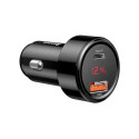 Ładowarka samochodowa Baseus Magic USB + USB-C QC 4.0  PD 45W (czarna)