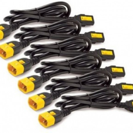 APC POWER CORD KIT (6 EA), LOCKING, C13 TO C14, 0.6M