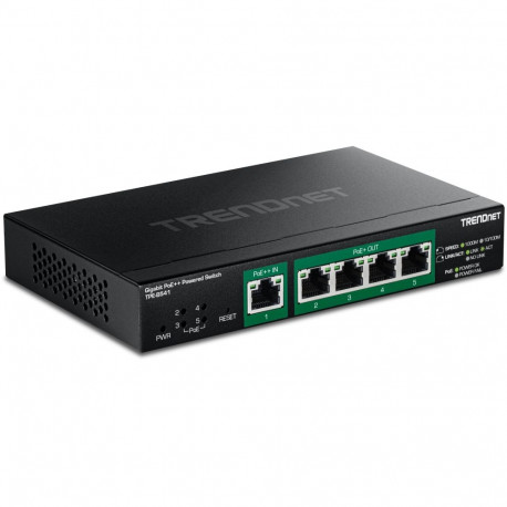 5-Port Gigabit PoE++ Powered Managed Switch with PoE Passthrough