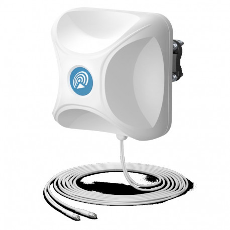 QuPanel 5G/LTE Global MIMO2x2, 5m Antenna directional wide band LTE MIMO 2x2, 600-6000MHz, SMA