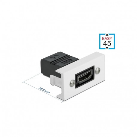 Easy 45 moodul: HDMI (F) - (F) 22.5mm x 45mm