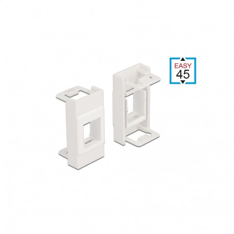 Delock Easy 45 Module Keystone Holder 22.5 x 45 mm, white