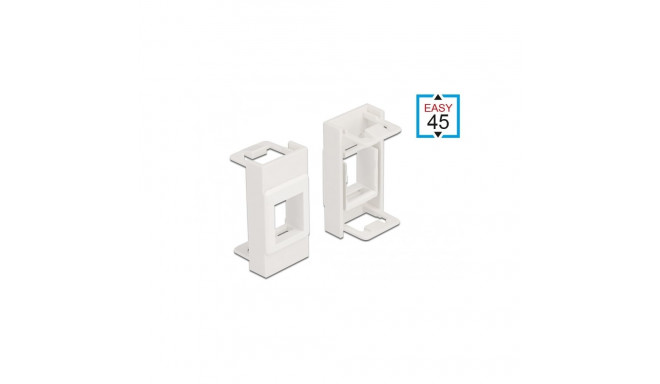 Delock Easy 45 Module Keystone Holder 22.5 x 45 mm, white