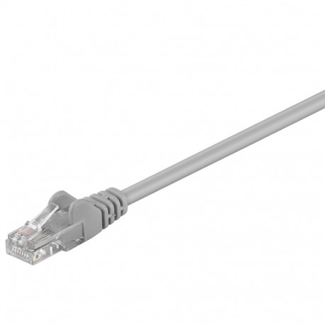 Cat5e Network cable, U/UTP 2xRJ45 plug unshielded grey 0.5m