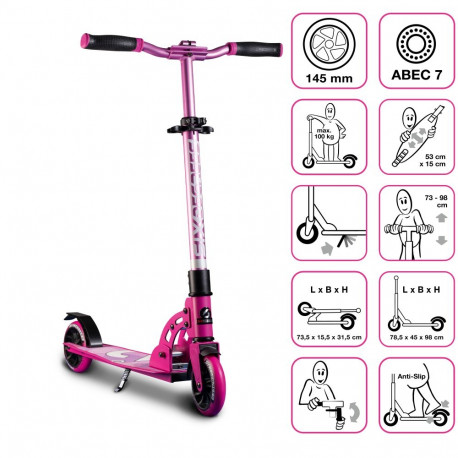 Six Degrees Aluminium Scooter 145 mm pink AU 584