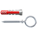 DUOPOWER dowels with O-shaped hook 6x30, 4 pcs.
