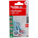 DUOPOWER dowels with O-shaped hook 6x30, 4 pcs.
