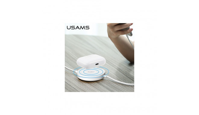 USAMS Wireless Charger US-CC096 10W with Lightning Cable white CC96WH02