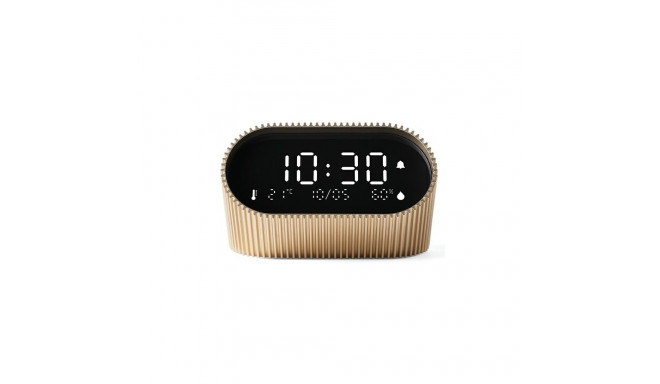 Lexon Ray Clock Alarm Clock with temperature and humidity sensor vivid gold LR155VG3